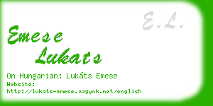 emese lukats business card